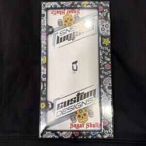 New Skull Design Universal USA Size License Plate Frame Cover Holder